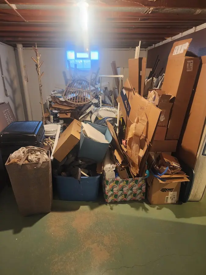 Roll-off dumpster container at job site for Yard Waste Dumpster Rental in Ontario